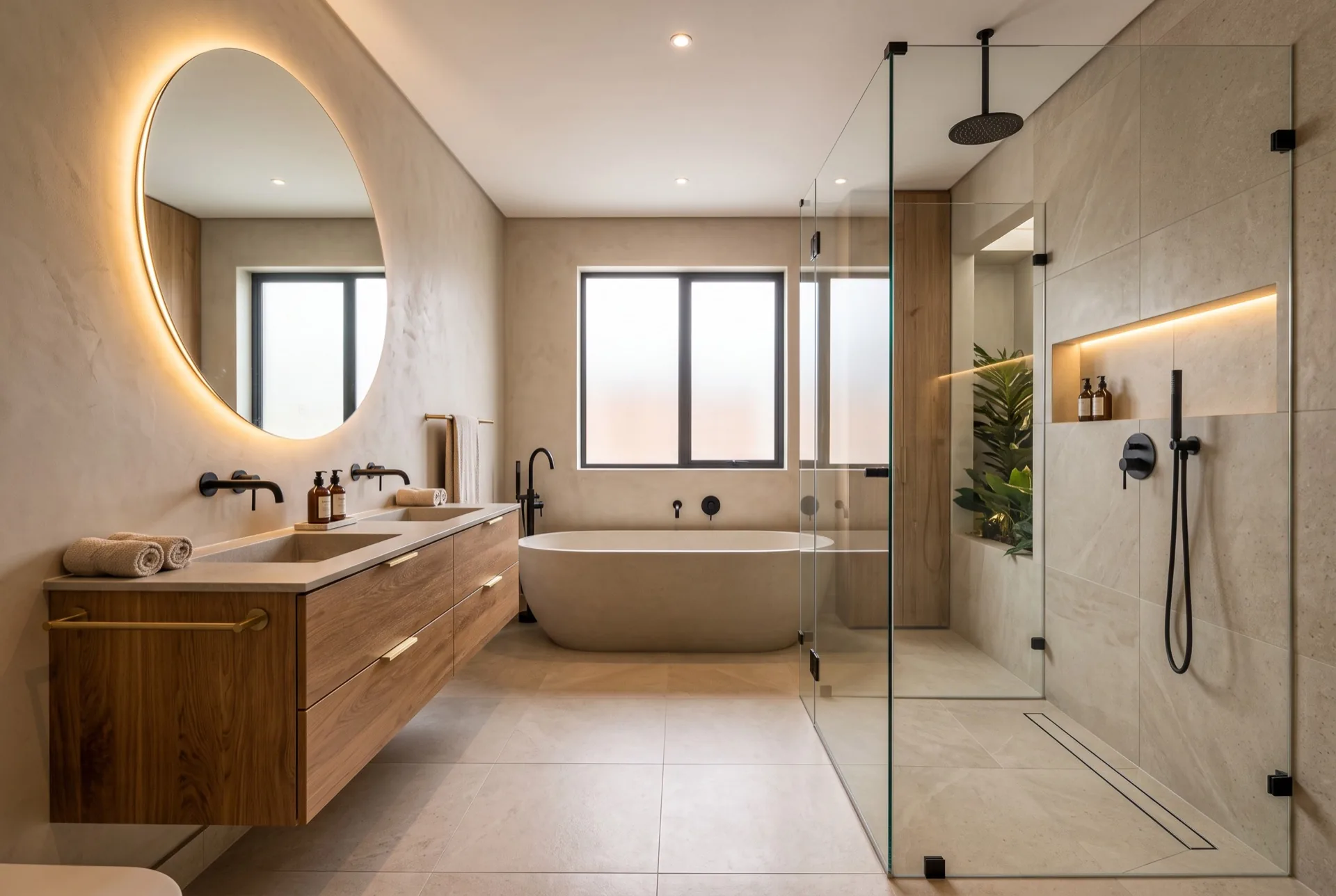 Two-bedroom bathroom.